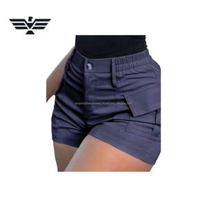 Shorts Cargo para Mujer, Ligeros, de Poliéster/Nailon, Transpirables, Cintura Elástica, Cintura Alta, Estilo Deportivo, Personalizables para Actividades al Aire Libre - Product Image 1