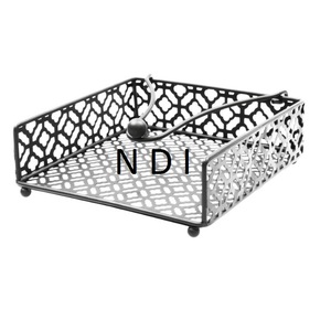 Porte-mouchoirs de finition brillante de qualité supérieure Design fait à la main hôtel de luxe Restaurant utilisation mallette de rangement en tissu en métal - Product Image 3