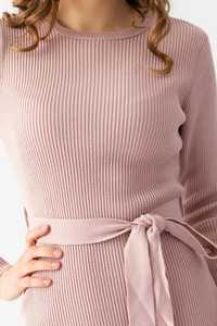 Vestido de Punto para Mujer, Cuello Redondo, Manga Larga, Flexible, Cálido, con Detalle de Cinturón, Alta Calidad, Nuevo Modelo de Invierno, Servicios OEM Personalizables - Product Image 5