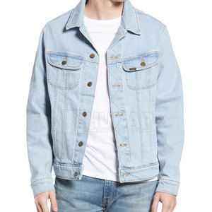 Veste d'hiver en jean pour hommes, vestes décontractées et respirantes en tissu tricoté conçues sur mesure - Product Image 2