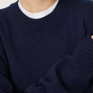 OEM personalizado Unisex Jersey tejido suéter estilo suelto Color sólido suave y cómodo suéter hombres - Product Image 5