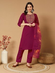 Traje de seda Kameez Salwar de calidad premium, trabajo bordado, diseño personalizable, ropa de oficina diaria para mujer, modelo de boda/fiesta elegante - Product Image 6