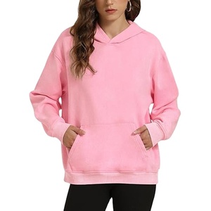 Sudadera con Capucha Personalizada ODM Rosa con Logotipo Frontal, Sudadera de Felpa de Algodón Premium para Hombre y Mujer, Ecológica, Informal, de Invierno, 370g, Resistente al Viento - Product Image 1