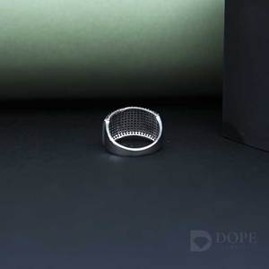 Bague tendance en acier inoxydable avec diamant Moissanite certifié IGI, création de laboratoire, design unisexe, plaqué or 14 carats, pour les fêtes et le quotidien - Product Image 2