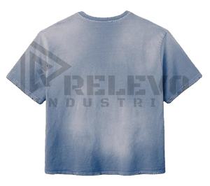 Primum เสื้อยืดคอกลมผ้าฝ้าย100% ฟอกกรดซีดจางใส่ได้ทั้งชายและหญิงถักแบบลำลองขนาดใหญ่พิเศษ - Product Image 3