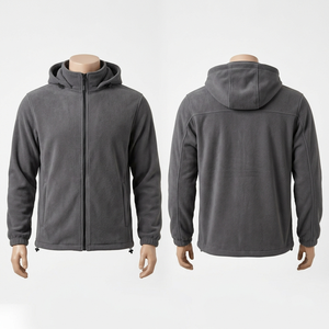Chaqueta de Trabajo de Forro Polar Grueso de 320 GSM, Color Gris Carbón, con Capucha, Impresión Personalizada, Logotipo Bordado, para Invierno, Senderismo y Camping - Product Image 1