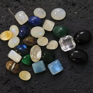 Piedras Preciosas Naturales de Alta Calidad para Curación, Cabujones Planos con Parte Trasera Plana, Medio Ovaladas, Ágata/Jaspe/Jade/Cristal/Lapislázuli Natural - Product Image 3