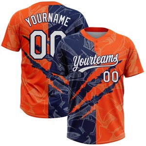 Maillot de club de softball, uniforme de ligue, 100% polyester, col rond, impression numérique, nom de l'équipe personnalisé, logo, positions (avant/gauche) - Product Image 4