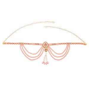 Indian Jewelry Gold Plated Crystal <b>Waist</b> Belt Belly <b>Chain</b> Kamarbandh Body Jewelry for Ladies - Product Image 4