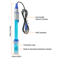 Modul Sensor Meter BNC Elektroda Probe Monitor Pengontrol Papan Tester Deteksi Regulator 0-14 PH Probe