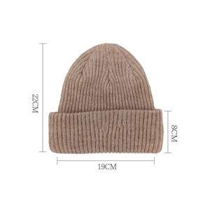 Gorro superventas 100% acrílico acanalado con puños de punto holgado gorros fríos tejido gorro cálido de punto 100% personalizable 2025 - Product Image 5