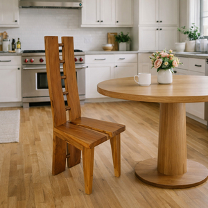 Chaise de salle à manger en bois massif en forme de H sur mesure pour les hôtels et les stations balnéaires, design moderne, mobilier de villa de luxe - Product Image 2