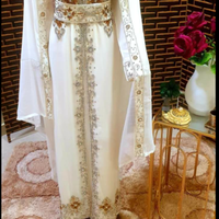 Caftan Corail Style Dubaï, Farasha, Jalabiya, Abaya, Beau Vêtement Islamique Tendance, Style Marocain