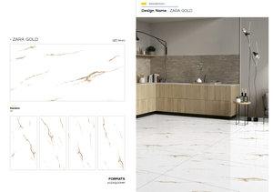 Carreaux de céramique en porcelaine brillante moderne de luxe de 600*1200mm pour l'intérieur pour les murs de villa et les sols de salon dans les appartements - Product Image 2