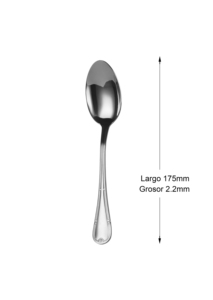 Mr.Spoon Serie Flores, Cuchara de Postre, 175 mm, Acero Inoxidable 18/0, Mango Monobloque, Plateado, Apto para Lavavajillas, Hostelería Restaurante - Product Image 2