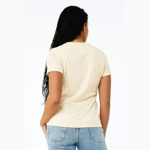 Camiseta de algodón suave para mujer, cómoda, cuello redondo, ligera, en blanco, moderna, personalizada, informal, para exteriores, elegante, para uso diario - Product Image 3