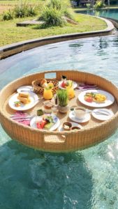 Plateau flottant naturel du Vietnam: Transformez la salle à manger de l'hôtel avec le plateau flottant à la mode pour le thé et les pâtisseries, simple, consultable - Product Image 3