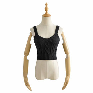 Camisole en coton de compression sans manches pour femmes Débardeurs en tricot côtelé confortables pour le fitness - Product Image 3