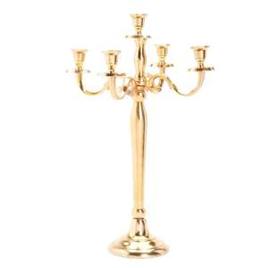 Candelabros de Metal brillante decorativos hechos a mano, tamaño personalizado, acabado chapado en oro, hechos a mano con formas pequeñas y grandes - Product Image 5