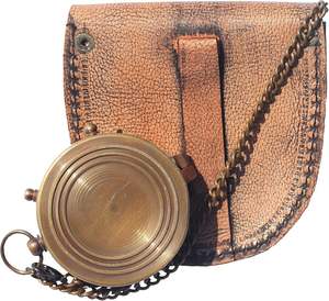 <b>Copper</b> Engraved Eco-Friendly Pocket Compass <b>for</b> <b>Men</b> Classic Compass Leather Case Religious Inspirational <b>Gift</b> Circle Design - Product Image 2
