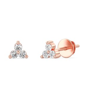 ต่างหูเพชรเลี้ยงในห้องปฏิบัติการ ทอง 18K น้ำหนัก 0.15 กะรัต ทรงกลมเจียระไนแบบบริลเลียนท์ หรูหรา - Product Image 5