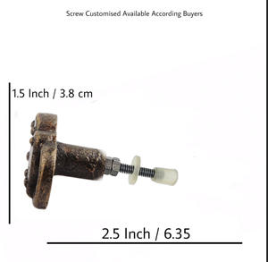 Boutons de verrouillage intelligents en laiton fonte antique, tiroir en céramique poignée de meuble tire cuisine chambre salle à manger armoire commode industrielle - Product Image 3
