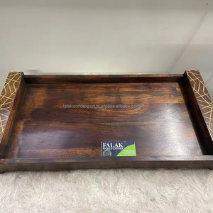 Bandeja de Servir de Madera Hecha a Mano de Alta Calidad, Diseño Único de Ratán, Apta para Lavavajillas y Microondas, Excelente Mano de Obra, Falak World - Product Image 6