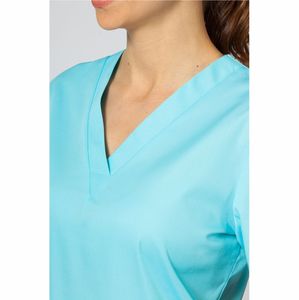 Conjuntos de uniformes de enfermería, conjuntos de uniformes de Enfermería de tela médica de manga corta con cuello levantado - Product Image 4