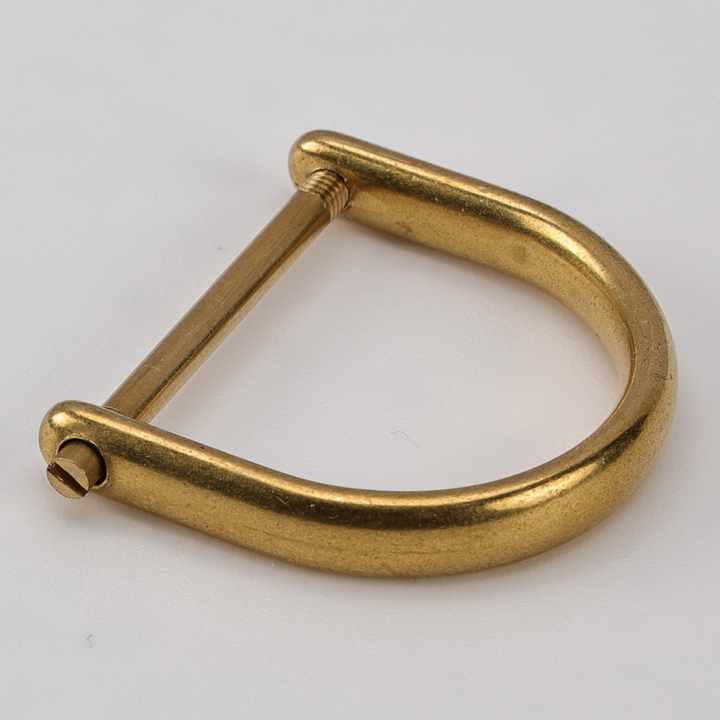 Japanese-Made 24 21 18 15mm Brass Leathercraft Bag Strap Clasp D-Shackle Clasp Ring Hook Screw Pin Joint Nickel Plated D-Shackle