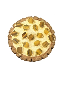 Calcédoine en pierre précieuse galvanisée, connecteur en tranches libres, colliers et bracelets, fabrication de bijoux, pendentif - Product Image 5