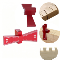 Alat Penanda Sambungan Kayu Dovetail dari Aluminium Alloy, Template Jig Penanda Dovetail 1:5 & 1:8 dengan Skala, Peralatan DIY