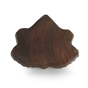 Lot de 2 bougeoirs en bois de sheesham sculptés à la main en forme de lotus lumineux pour centres de table de mariage - Product Image 3