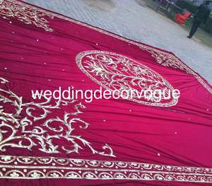 Panel de fondo bordado de terciopelo Premium para decoración de escenario de boda y accesorios para eventos disponibles en colores y diseños personalizados - Product Image 4