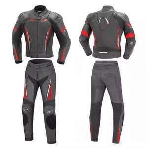 Trajes de Motociclismo de Cuero Personalizados de Alta Calidad para Hombre, Transpirables, con Bloques de Color, Equipo de Protección de 440g para Todas las Temporadas - Product Image 4