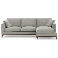 Canapé d'angle 3 places en cuir véritable de style européen avec rembourrage en éponge pour salon