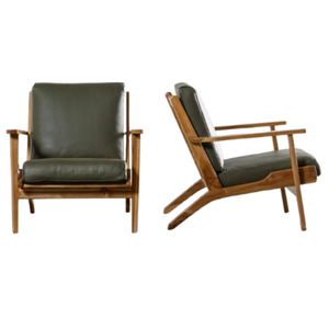 Silla Mecedora Moderna con Estructura de Madera Resistente y Acabado Liso, Diseño Ecológico para Dormitorio, Sala de Estar, Hoteles y Villas - Product Image 2