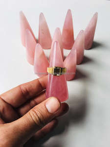 Anillo de Cuarzo Rosa Tallado REKI, el Más Vendido, para Decoración del Hogar, Sanación con Feng Shui, Meditación, Hecho a Mano - Product Image 3