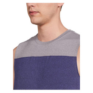 เสื้อกล้ามผู้ชายผ้าคอตตอนถักแบบเส้นใยไม้ไผ่/สีพื้นระบายอากาศได้ดีสไตล์สตรีทสวมใส่ในยิม - Product Image 4