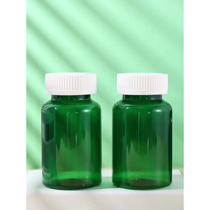 ODM OEM 80ml de suppléments en plastique PET vert pilules de médecine bouteilles de vitamines bouchon à vis vide fabriqué au Vietnam - Product Image 2