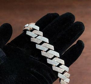 18 mm Iced Out Round Cut Moissanite Diamond Cuban Link Chain Cadeau de mariage pour hommes Bijoux de mode en argent sterling 925 - Product Image 2