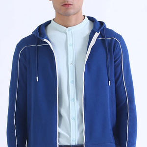 Sweat à capuche zippé homme unisexe poids lourd 100% coton polaire personnalisé fermeture éclair complète sweat à capuche zippé vierge - Product Image 6