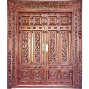 Porte d'entrée de qualité supérieure avec porte d'entrée traditionnelle en bois massif pour les utilisations de villa par les exportateurs indiens - Product Image 2