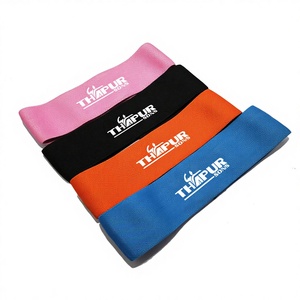 Wholesale Custom Brand Gym Exercise Legs Logo Yoga Fitness Glute Fabric Booty Heavy Resistance <b>Band</b> Rubber Inner Grippy - Product Image 1