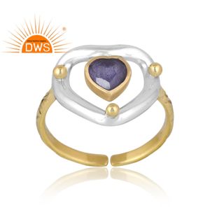 Anillo de piedras preciosas de tanzanita Natural de plata de ley más vendido, joyería de diseño personalizado para mujer, regalo para ella - Product Image 1