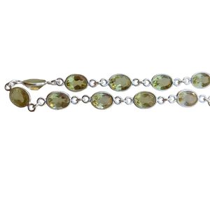 Pulsera para mujer, limón de topacio Natural piedra preciosa, piedra natal de noviembre, joyería hecha a mano de boda de Navidad, pulsera de plata de ley 925 - Product Image 1