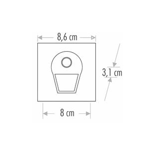 1w sensore fotocellula corridoio illuminazione a Led Ct-5170-luce bianca nera