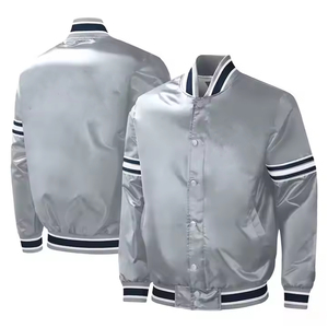 แจ็กเก็ตบอมเบอร์สำหรับผู้ชายเสื้อแจ็กเก็ตนักบินผ้าซาตินสำหรับผู้ชายไซส์ใหญ่พิเศษออกแบบได้ตามต้องการ - Product Image 3