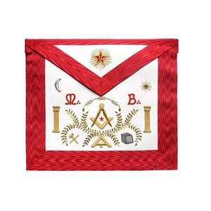 Bordado hecho a mano personalizado delantal del maestro del pasado del artesano masónico de alta calidad maestro masónico precio de fábrica - Product Image 1