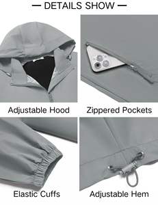 Meilleures ventes en gros Vestes d'extérieur 100% polyester/polyester/nylon Type de fermeture à glissière Type d'article Veste à coquille souple - Product Image 4