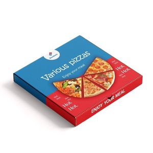 Caja de embalaje de pizza corrugada Cajas de pizza corrugada de 9/11/13/15 pulgadas con logotipo - Product Image 1